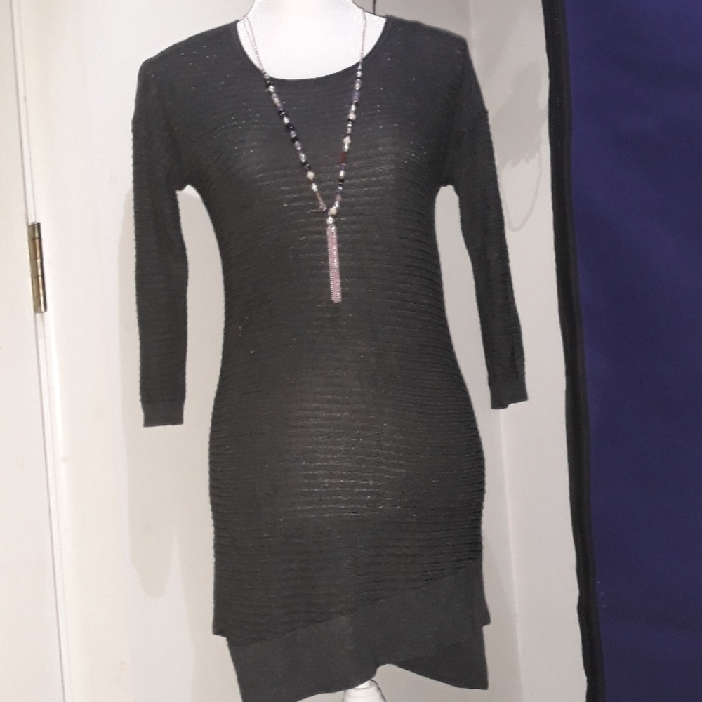 Express Dark Gray Asymmetrical Dress